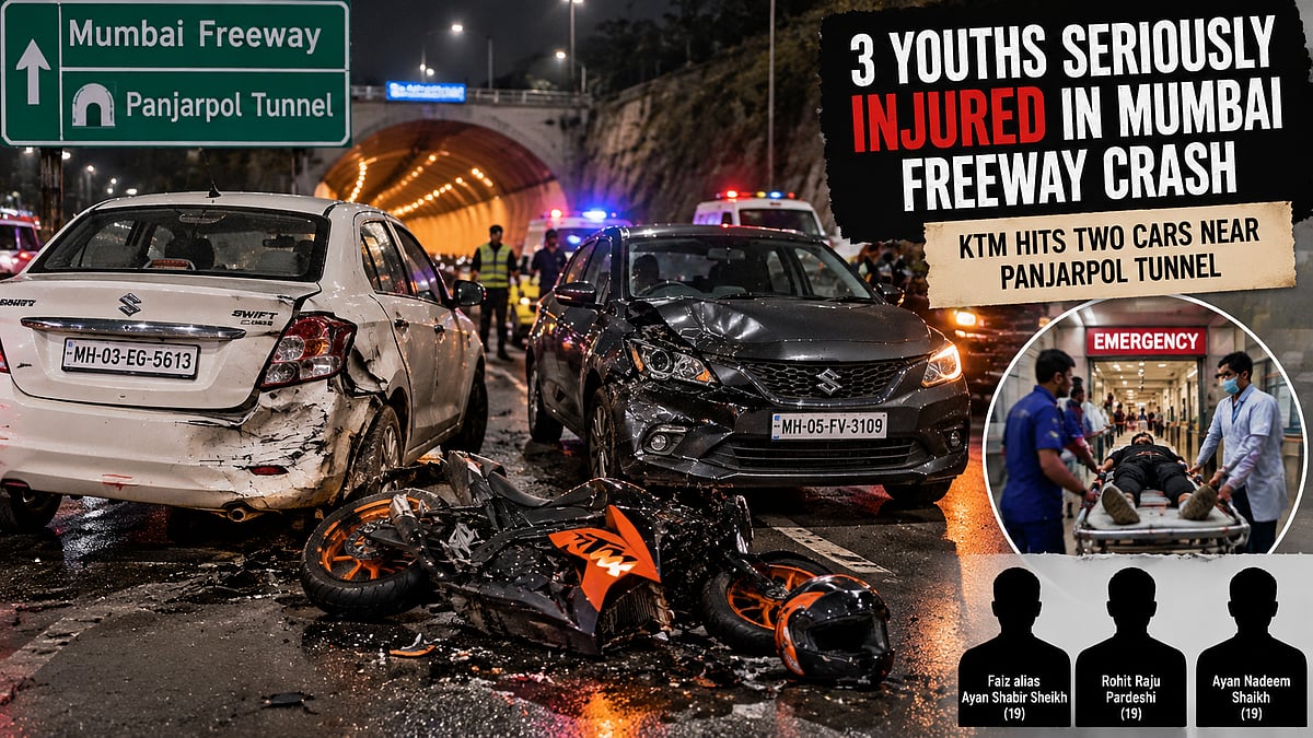 Mumbai Freeway Crash: 3 Youths Injured