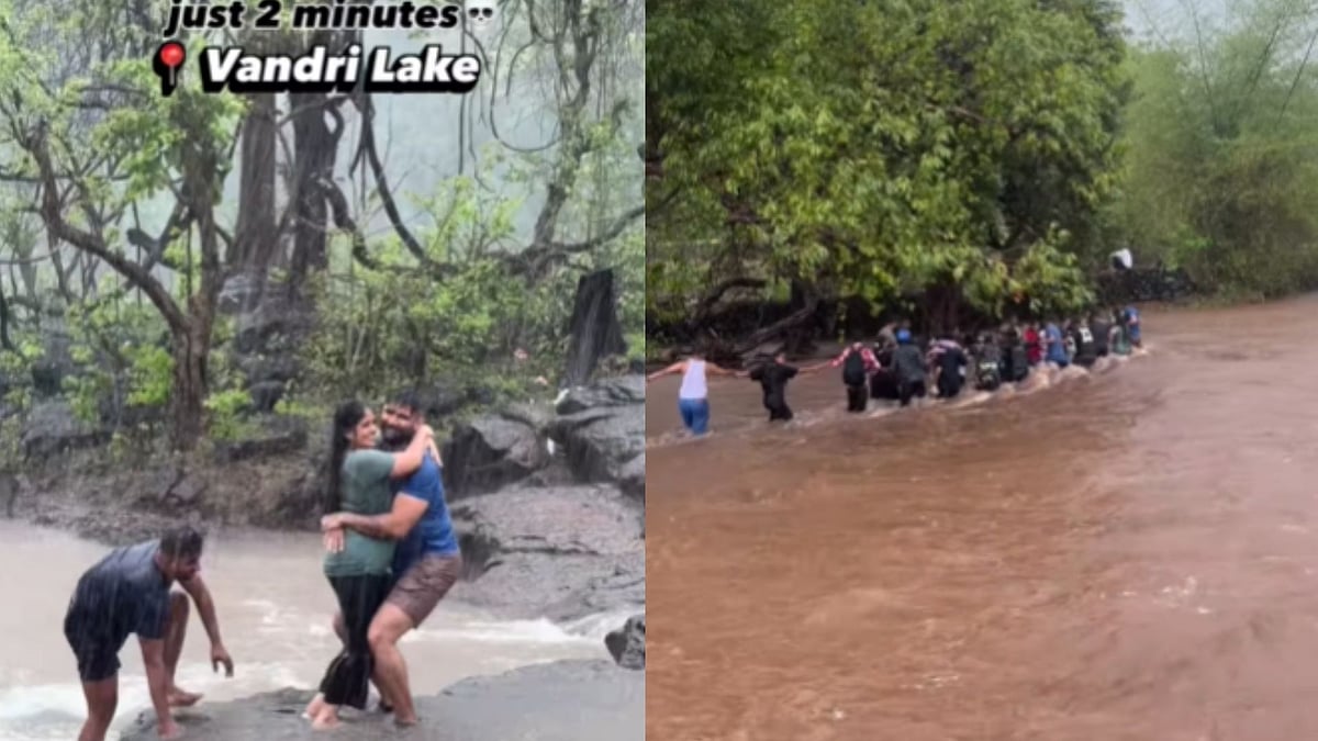 Tourists Swept Away At Palghar Waterfall Amid Heavy Rains