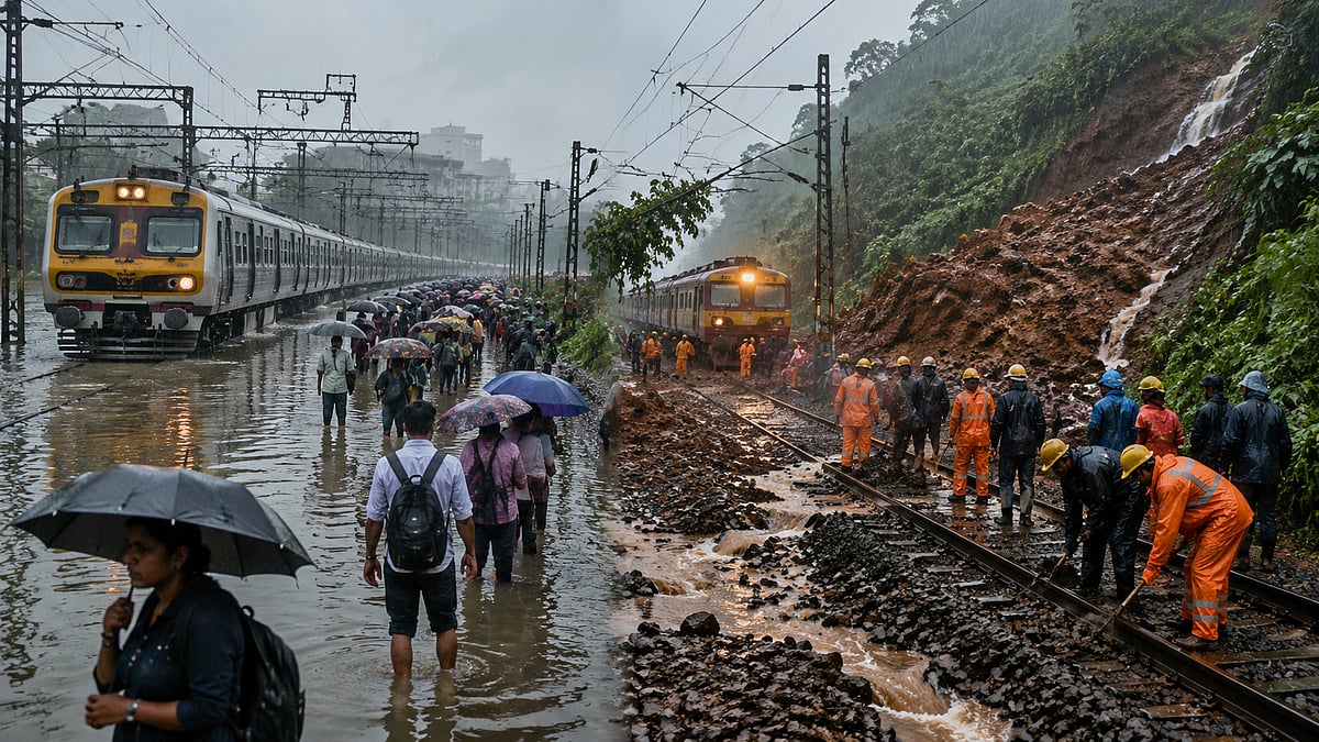 Mumbai Rail Network Disrupted By Heavy Rains