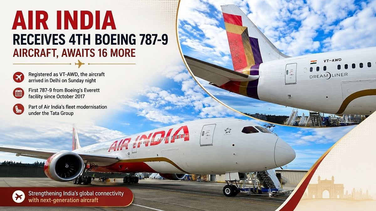 Air India Receives 4th Boeing 787-9 Dreamliner