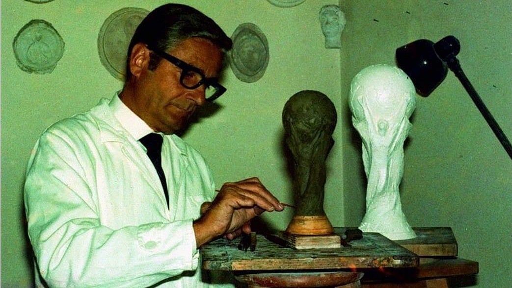Italian Sculptor Silvio Gazzaniga Designed FIFA World Cup Trophy