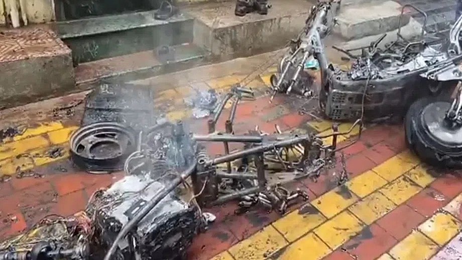 E-Bikes Catch Fire in Pune Building