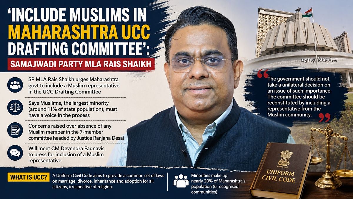 Samajwadi Party MLA Urges Muslim Inclusion In UCC Committee