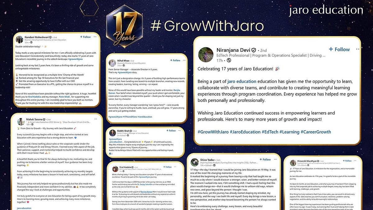 Jaro Education Celebrates 17 Years of Career Transformation