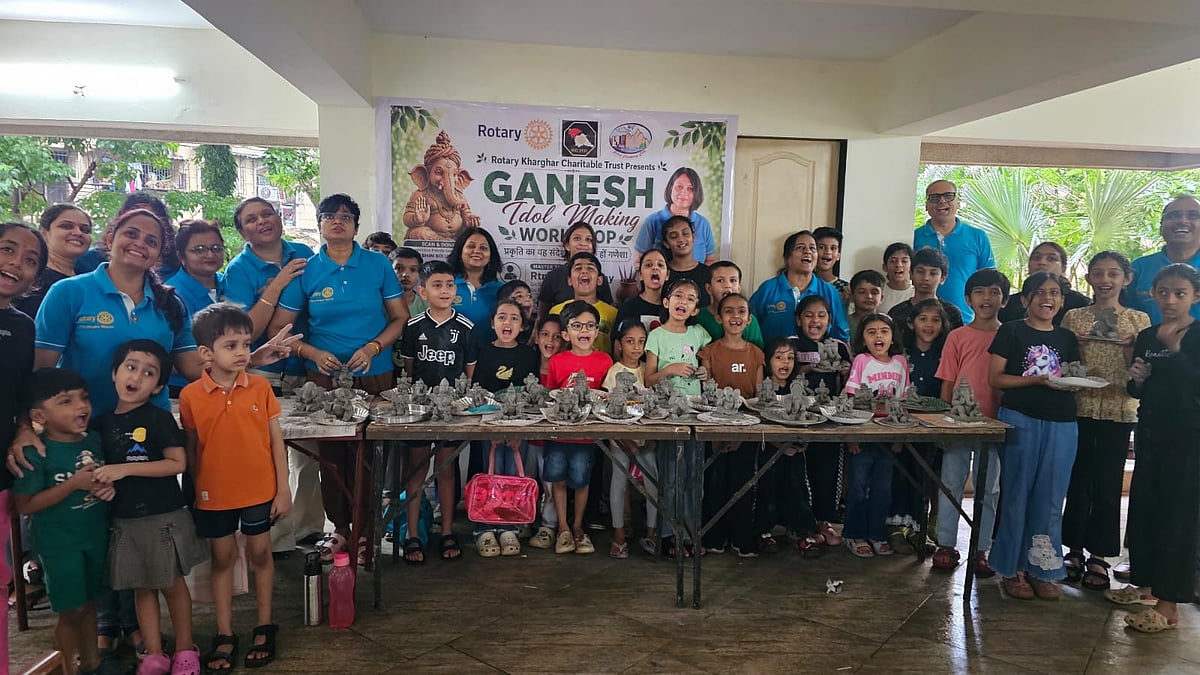 Kharghar Rotary Trust Hosts Eco-Friendly Ganesha Workshop