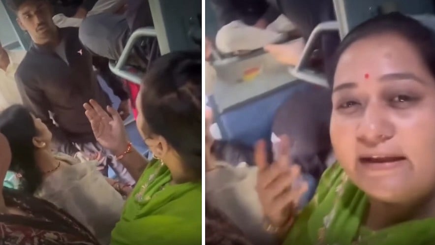 Woman Confronts Youth Over Seat On Indore Train