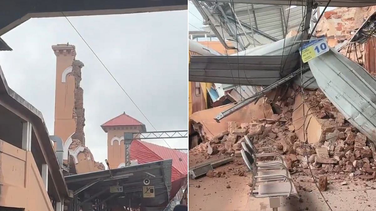 Century-Old Clocktower Collapses at Kozhikode Station