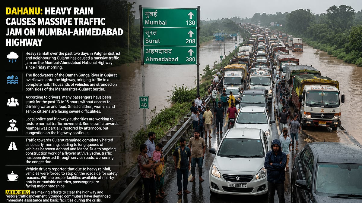 Mumbai-Ahmedabad Highway Gridlocked For 15 Hours