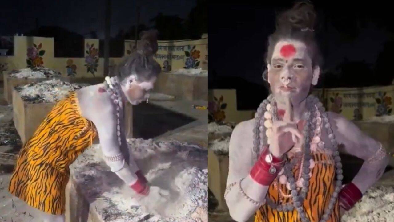 Aghori Held for Eating Flesh from Burning Pyre