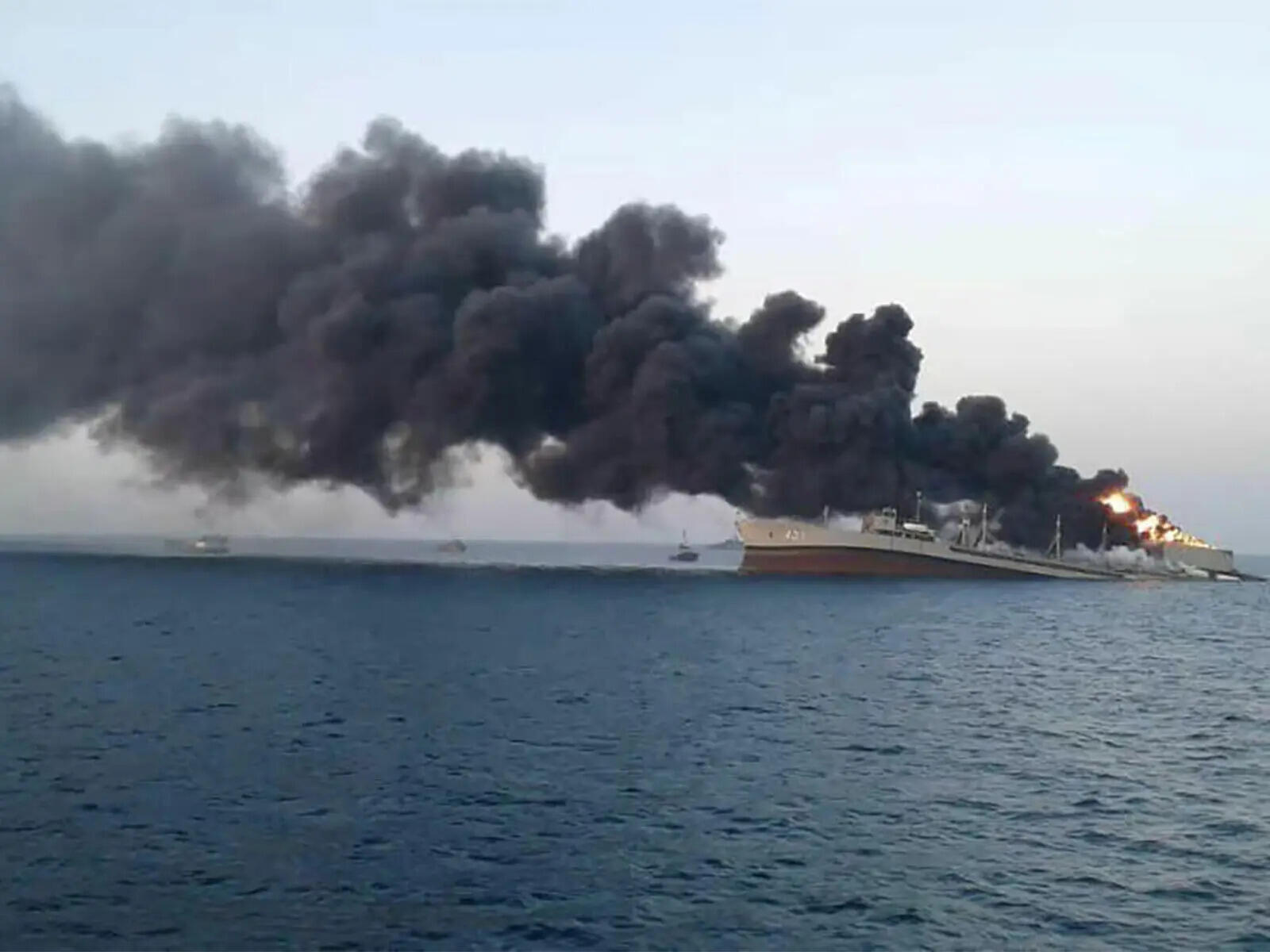 Ship Catches Fire Off Oman Coast