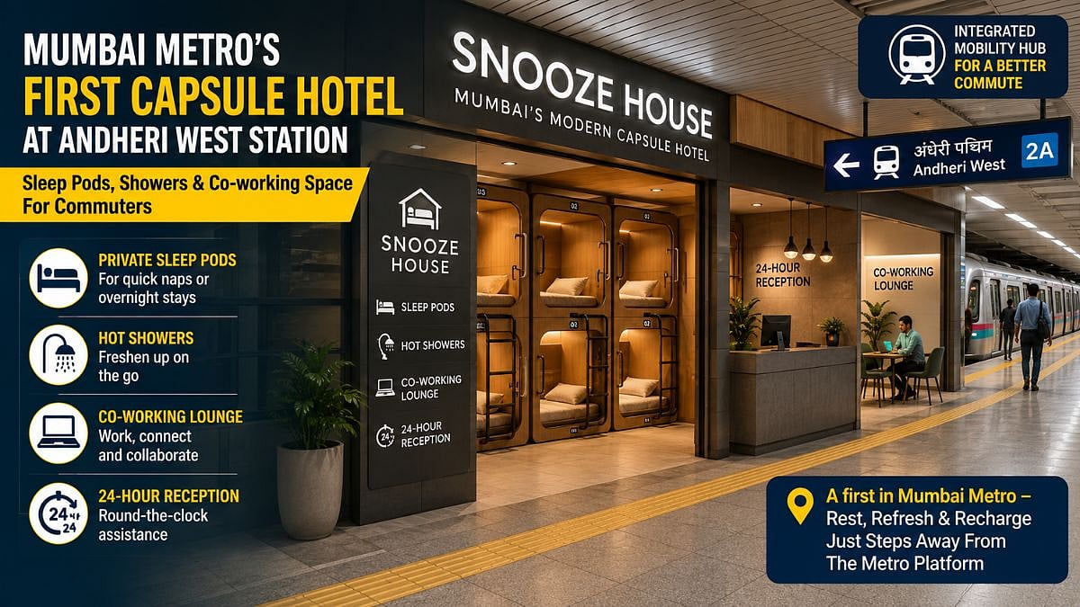 Mumbai Metro's First Capsule Hotel Opens At Andheri West