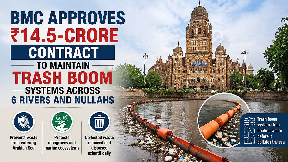 BMC Approves ₹14.5-Crore Contract For Trash Boom Systems