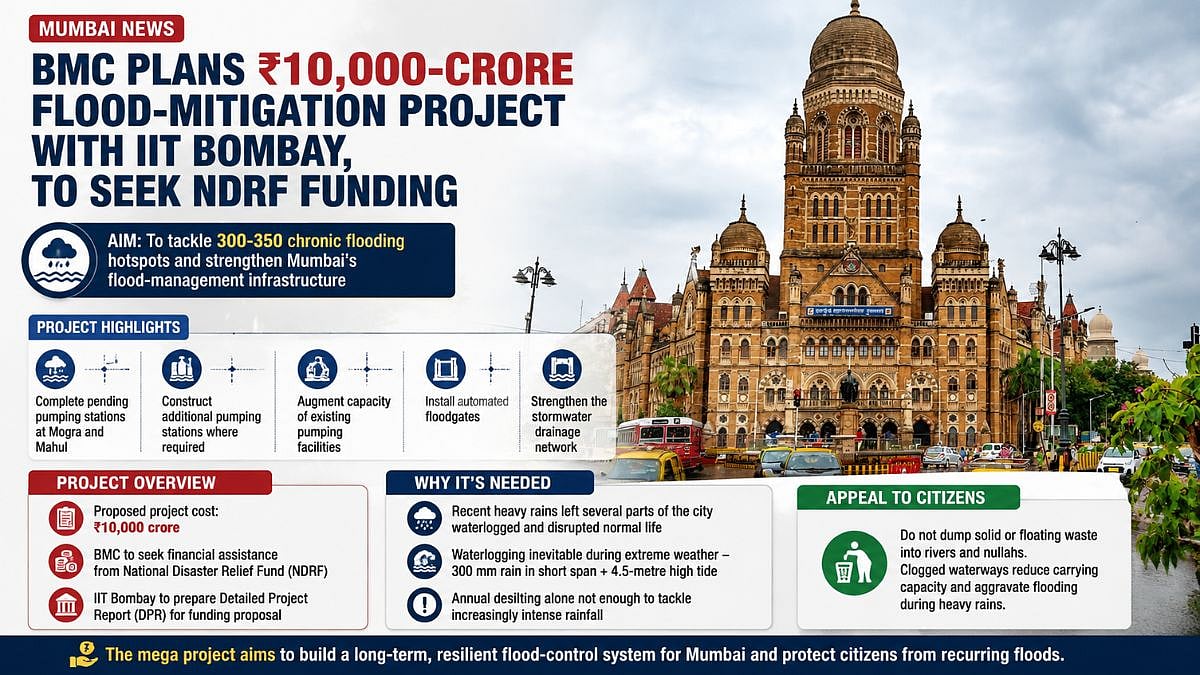 BMC Plans ₹10,000-Crore Flood-Mitigation Project