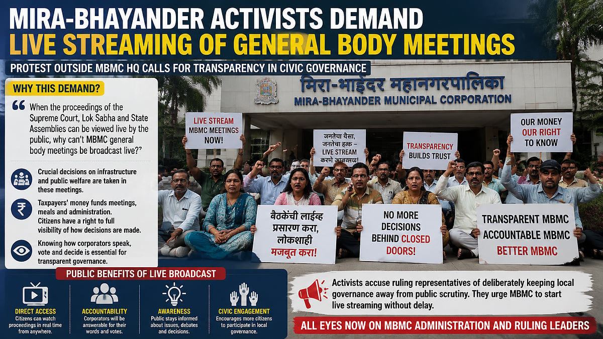 Mira-Bhayander Activists Demand Live Streaming Of Civic Meetings
