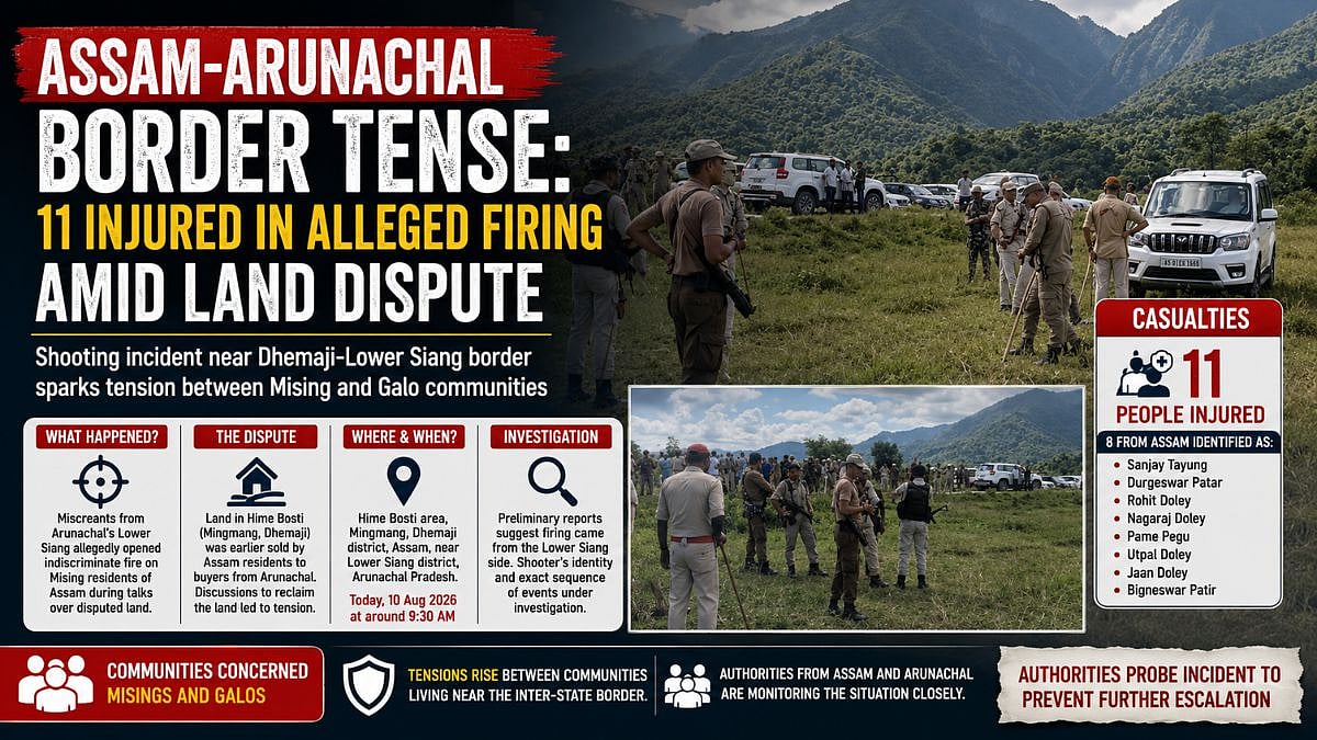 Assam-Arunachal Border Tension: 11 Injured in Firing