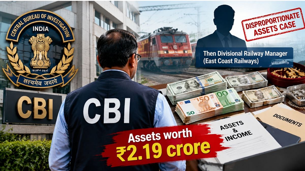 CBI Registers ₹2.19 Crore Disproportionate Assets Case Against Ex-Railway Officer