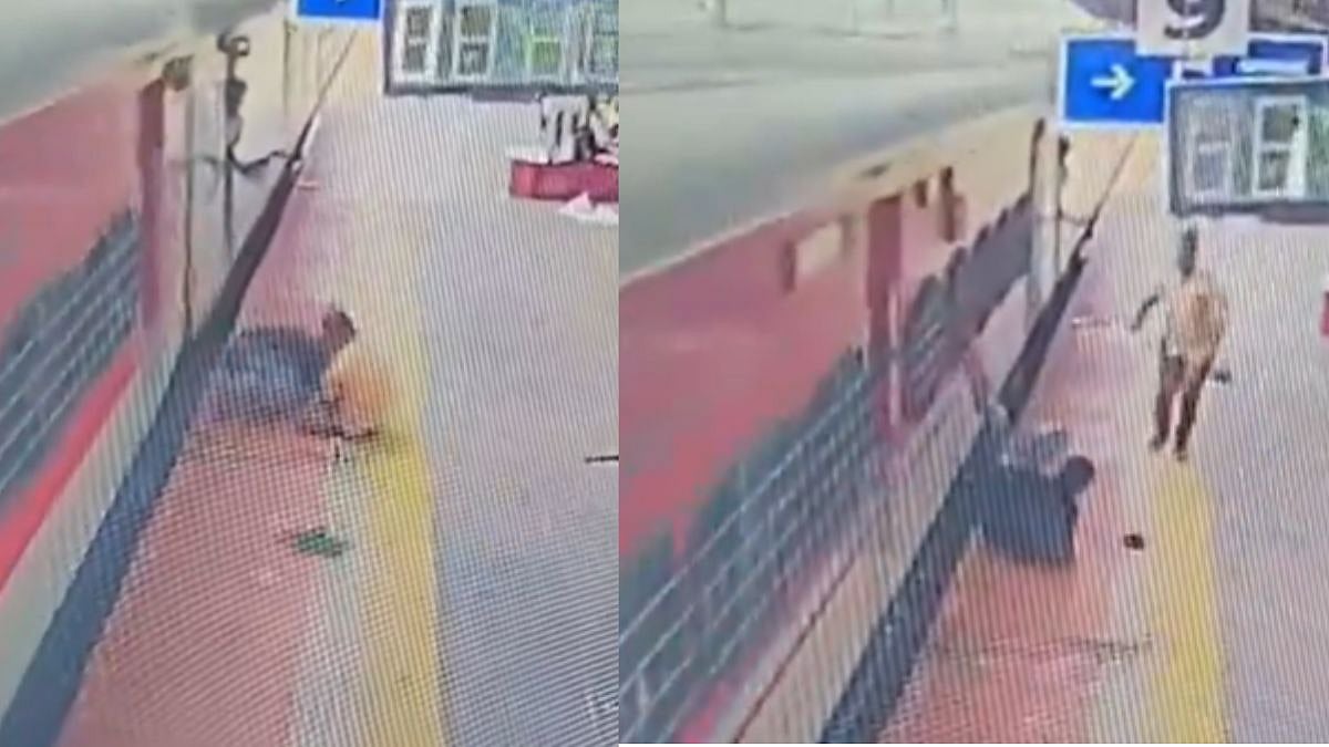 Konkan Railway Pointsman Saves Passenger From Moving Train