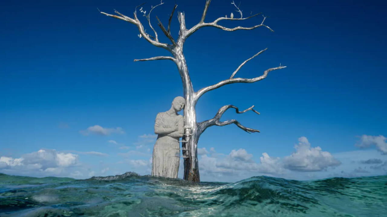 Kale Island Submerged Due to Rising Seas