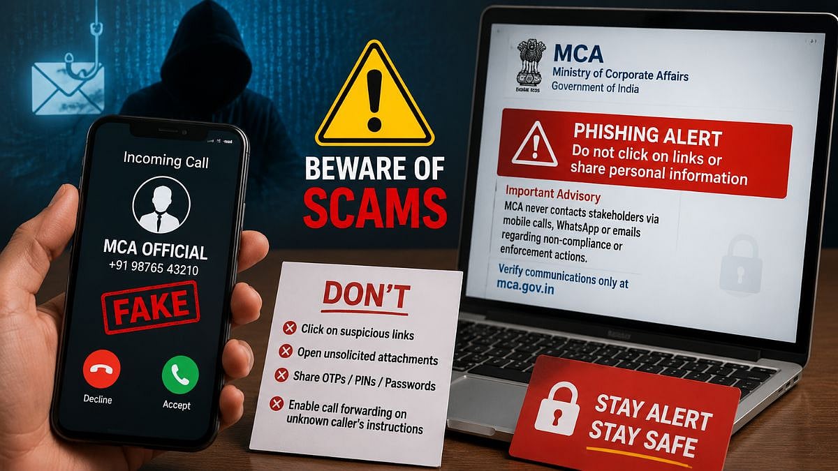 MCA Warns Of Phishing Scams And Fake Officials