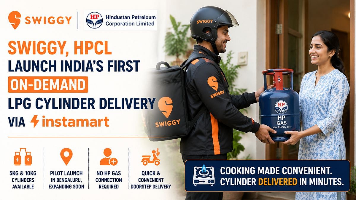 Swiggy, HPCL Launch On-Demand LPG Delivery
