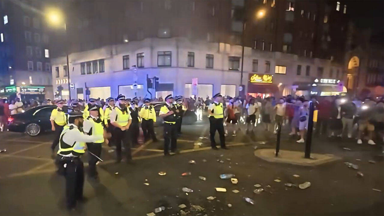 Morocco Fans Clash with Police in London