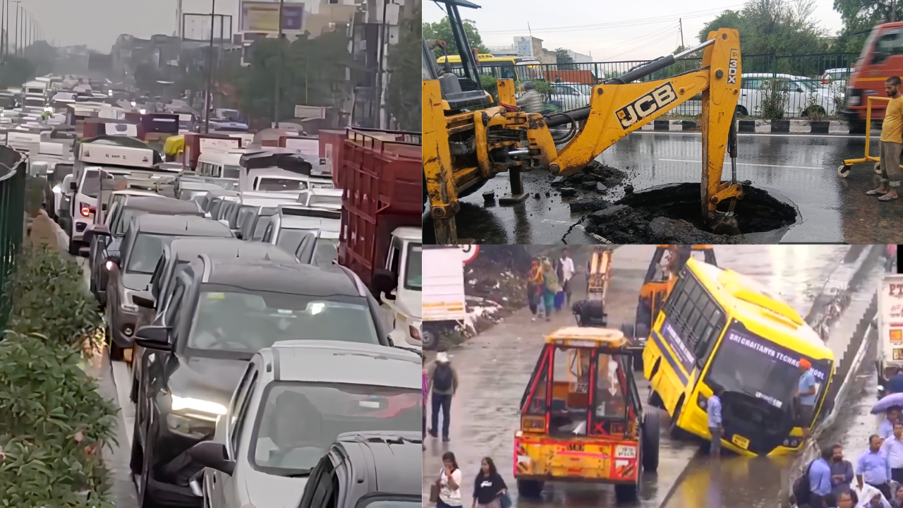 Delhi-Jaipur Highway Cave-in Causes 10km Traffic Jam