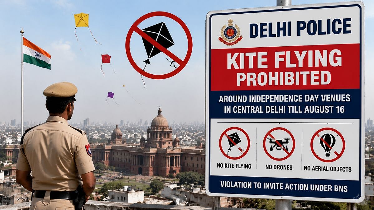 Delhi Police Bans Kite Flying Near Independence Day Venues