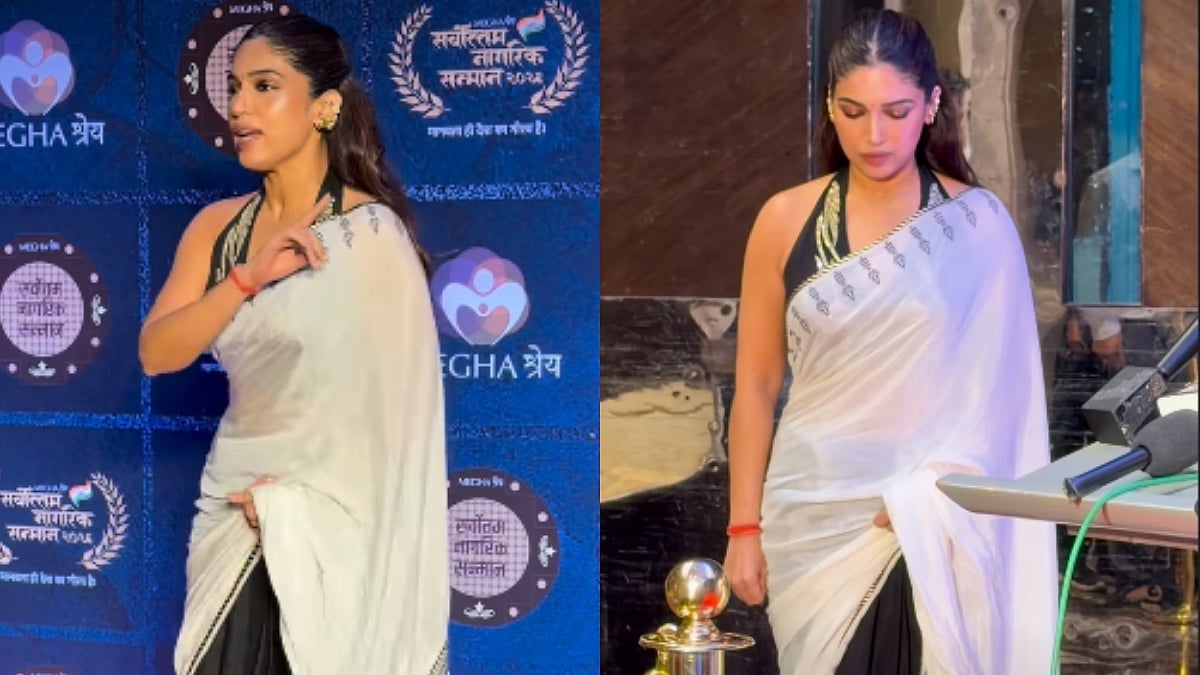 Bhumi Pednekar Stops For National Anthem At Mumbai Event