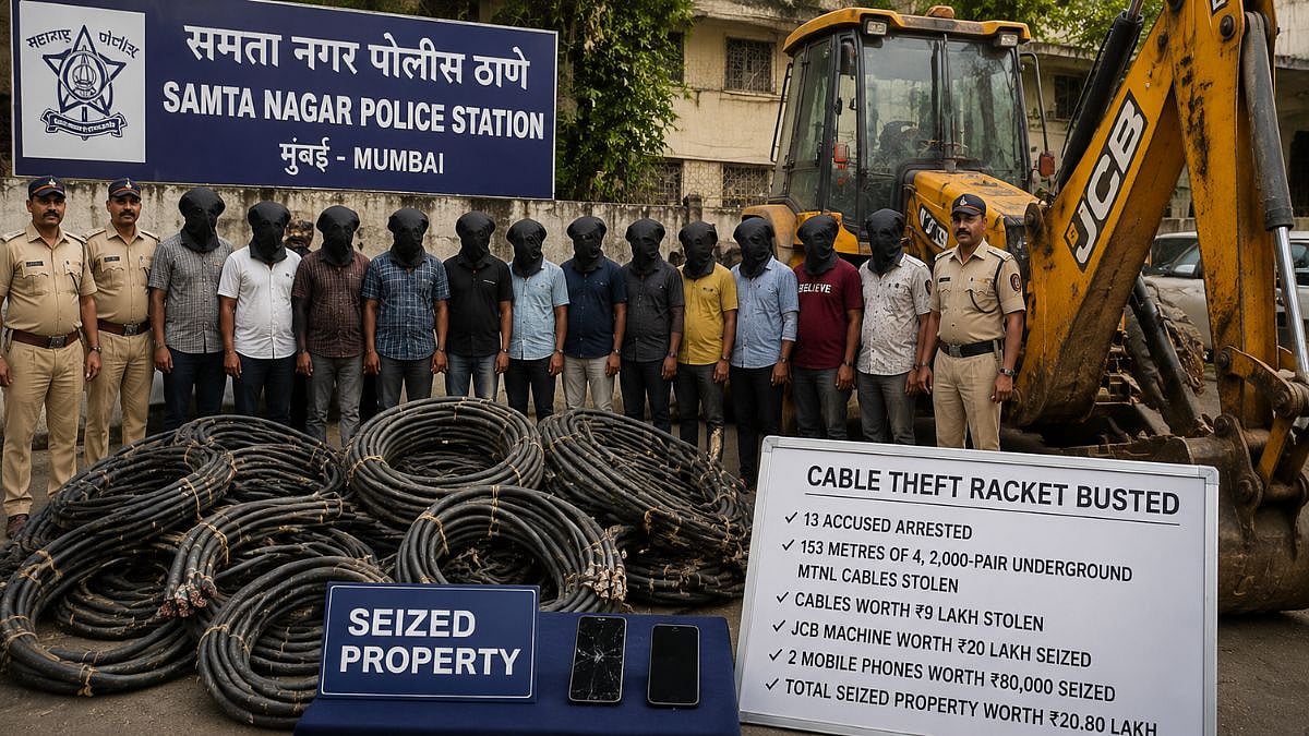 Mumbai Police Arrest 13 For Stealing ₹9 Lakh MTNL Cables