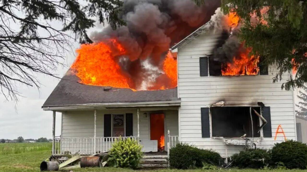 Illinois Farmhouse Demolished for Firefighter Training