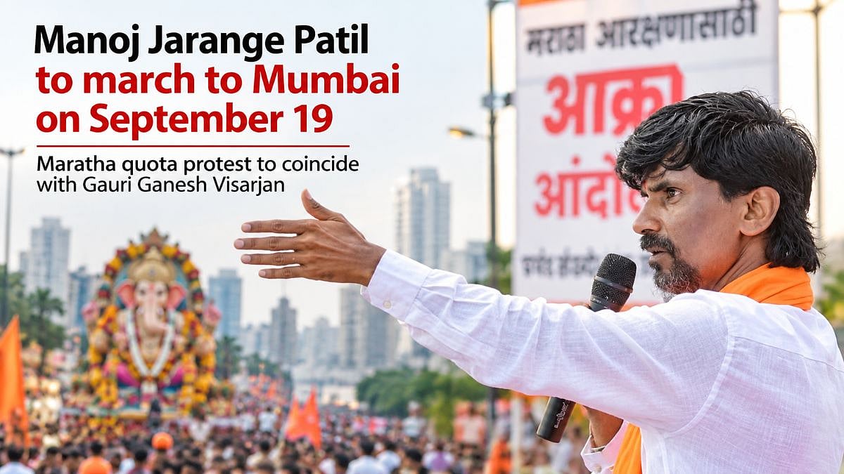 Maratha Activist Manoj Jarange Patil To Protest In Mumbai