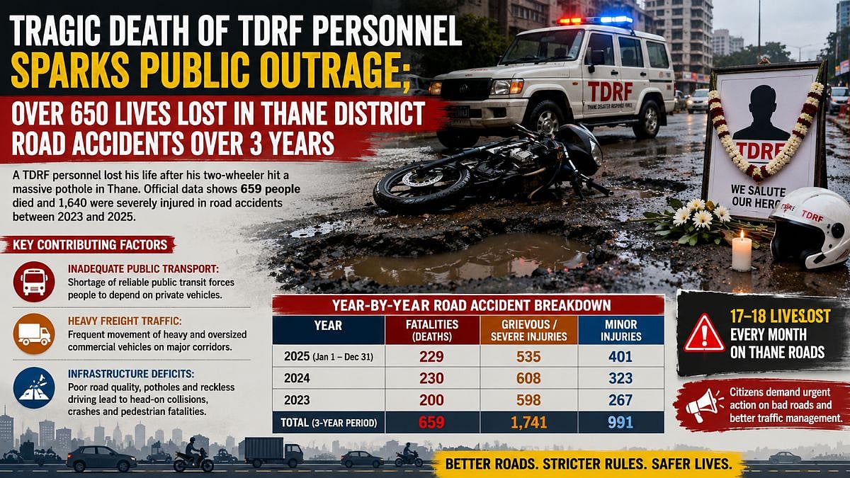 Thane Road Accidents Kill 659 in 3 Years