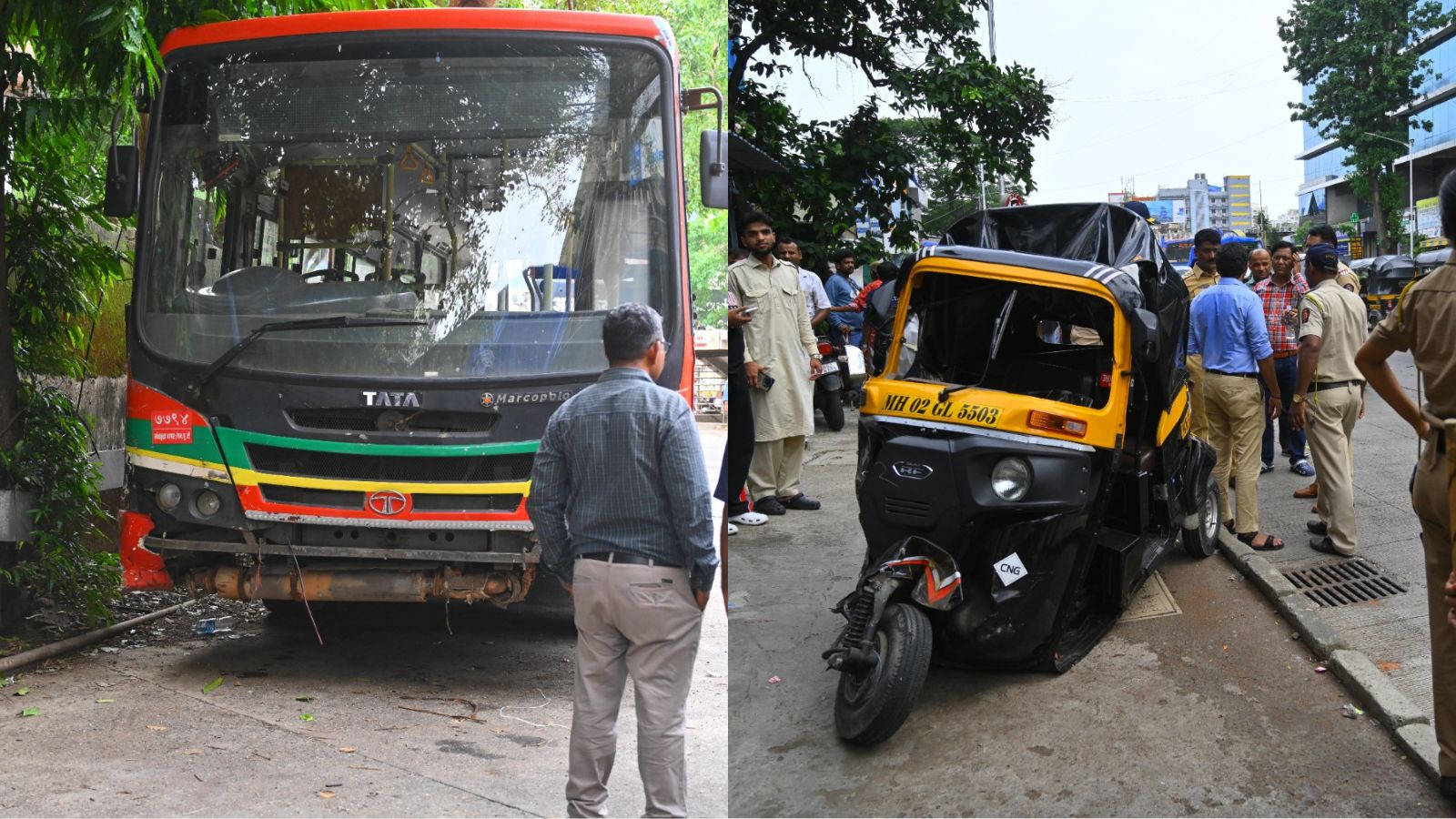 BEST Bus Crashes in Andheri After Brake Failure