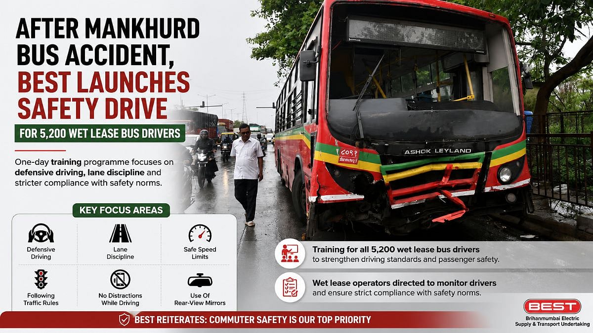 Mumbai BEST Trains 5,200 Bus Drivers After Accident