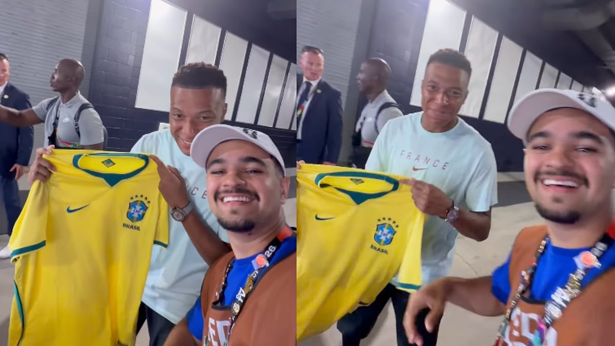 Mbappe Receives Brazil Jersey