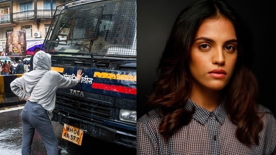 Mumbai Model Rhiya Ahir Blocks Police Van