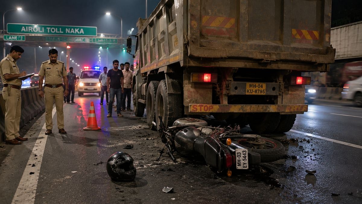 Biker Dies in Accident Near Airoli Toll Naka