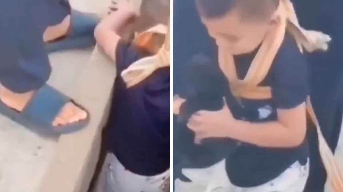 3-Year-Old Girl Rescues Trapped Puppy In China