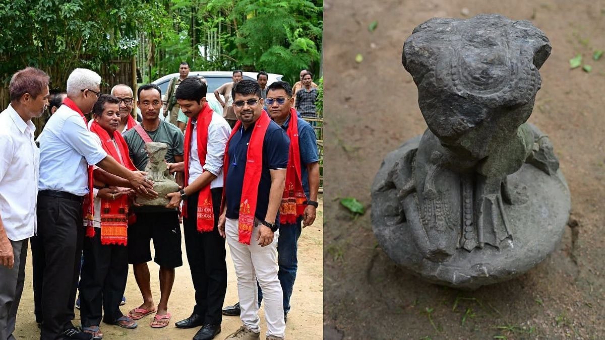 Ancient Sculptures Found in Assam's Karbi Anglong