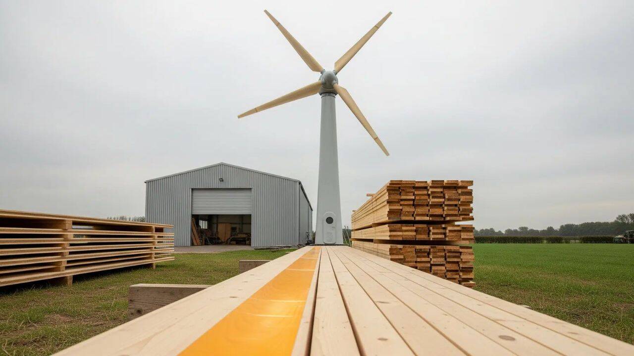 German Startup Makes Wood Wind Turbine Blades