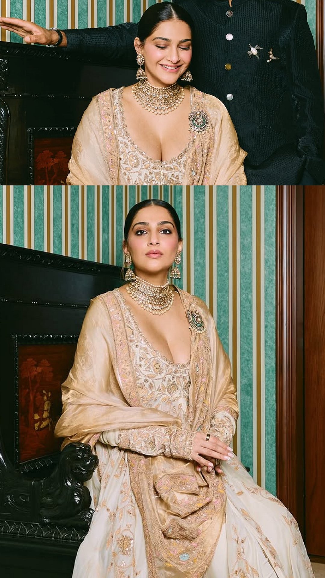 Sonam Kapoor Stuns In Anamika Khanna Couture