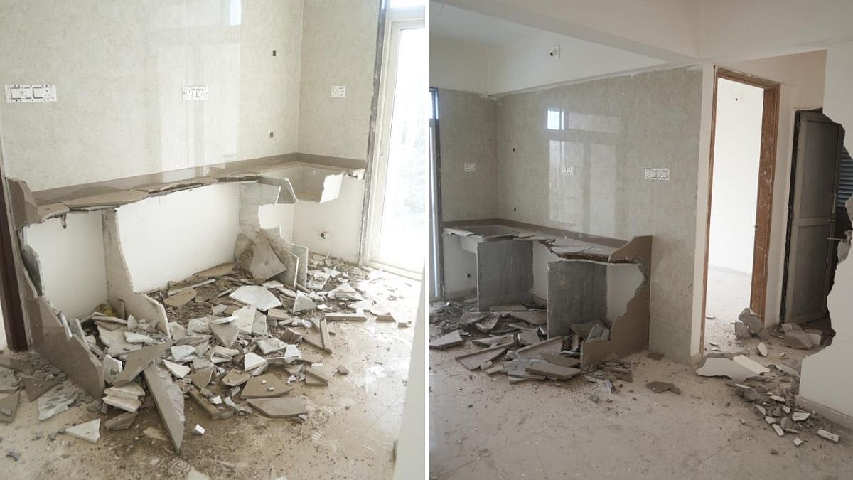 PMC Demolishes 4 Unauthorised Floors In Kamothe Building