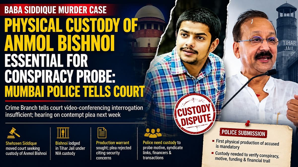 Mumbai Police Seek Physical Custody Of Anmol Bishnoi In Baba Siddique Murder Case