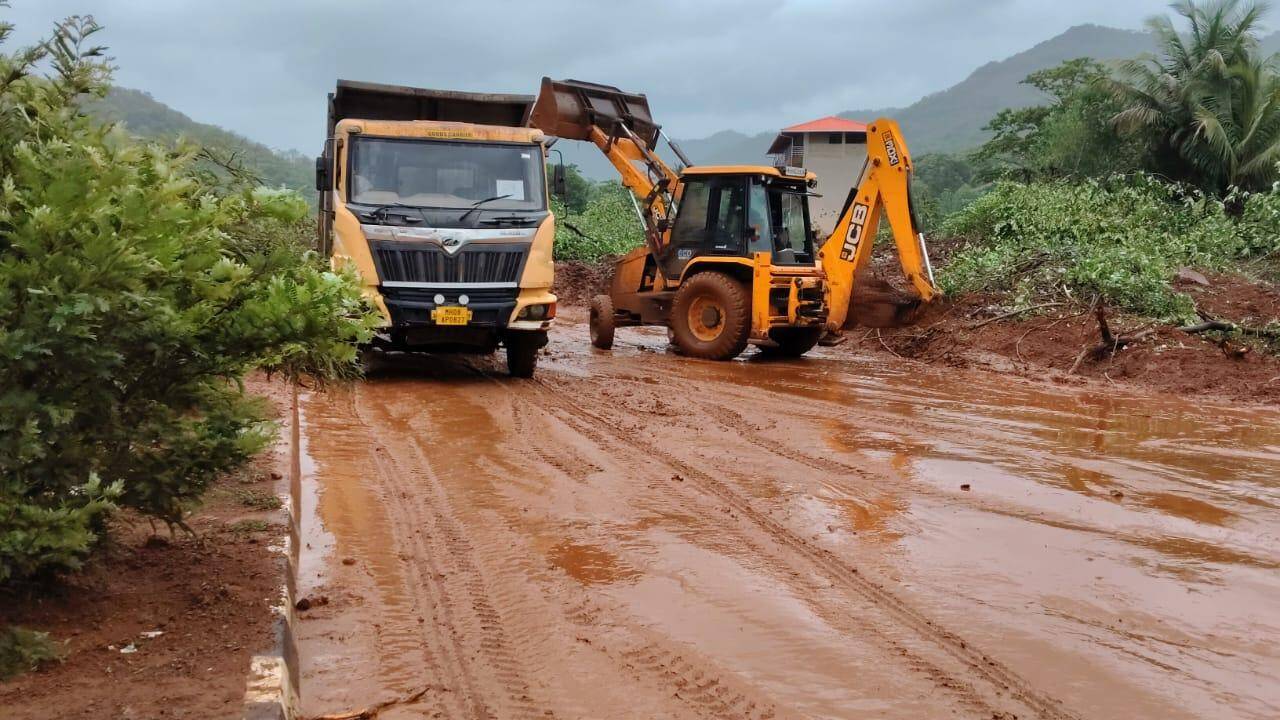 Debris Cleared On Mumbai-Goa Highway