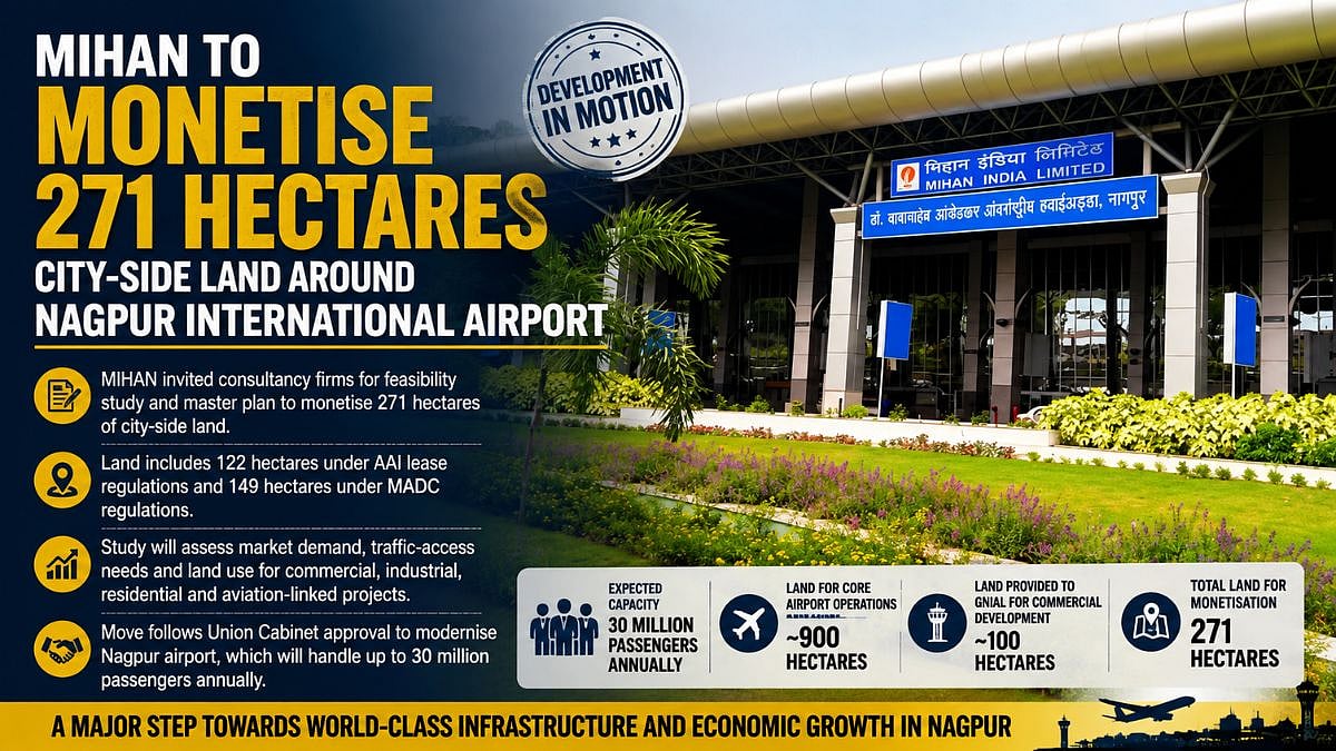 MIHAN To Monetise 271 Hectares Near Nagpur Airport