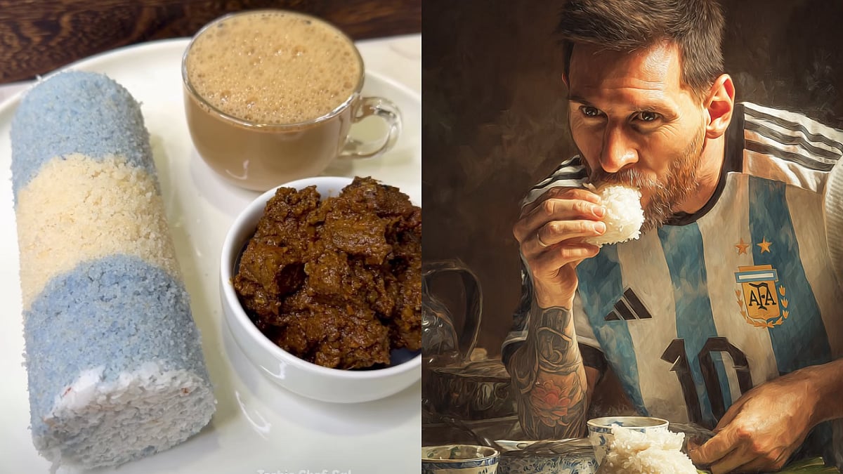 Kerala Chef Creates Argentina-Themed Puttu