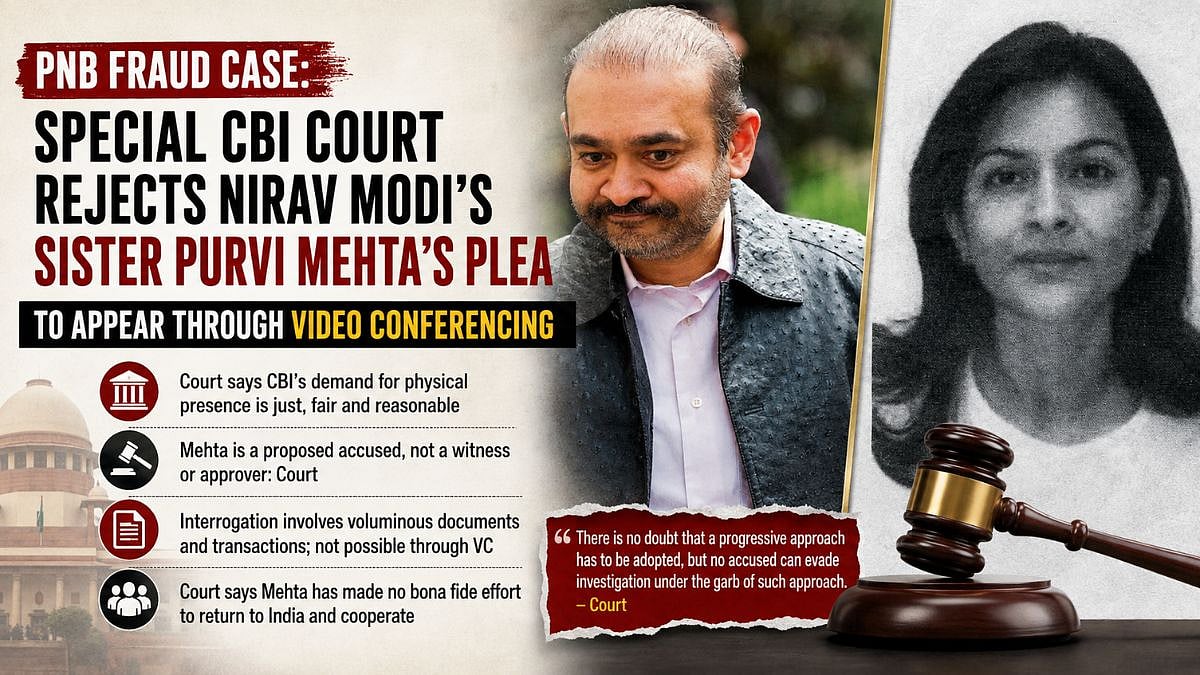 Nirav Modi's Sister Purvi Mehta's Video Conferencing Plea Rejected