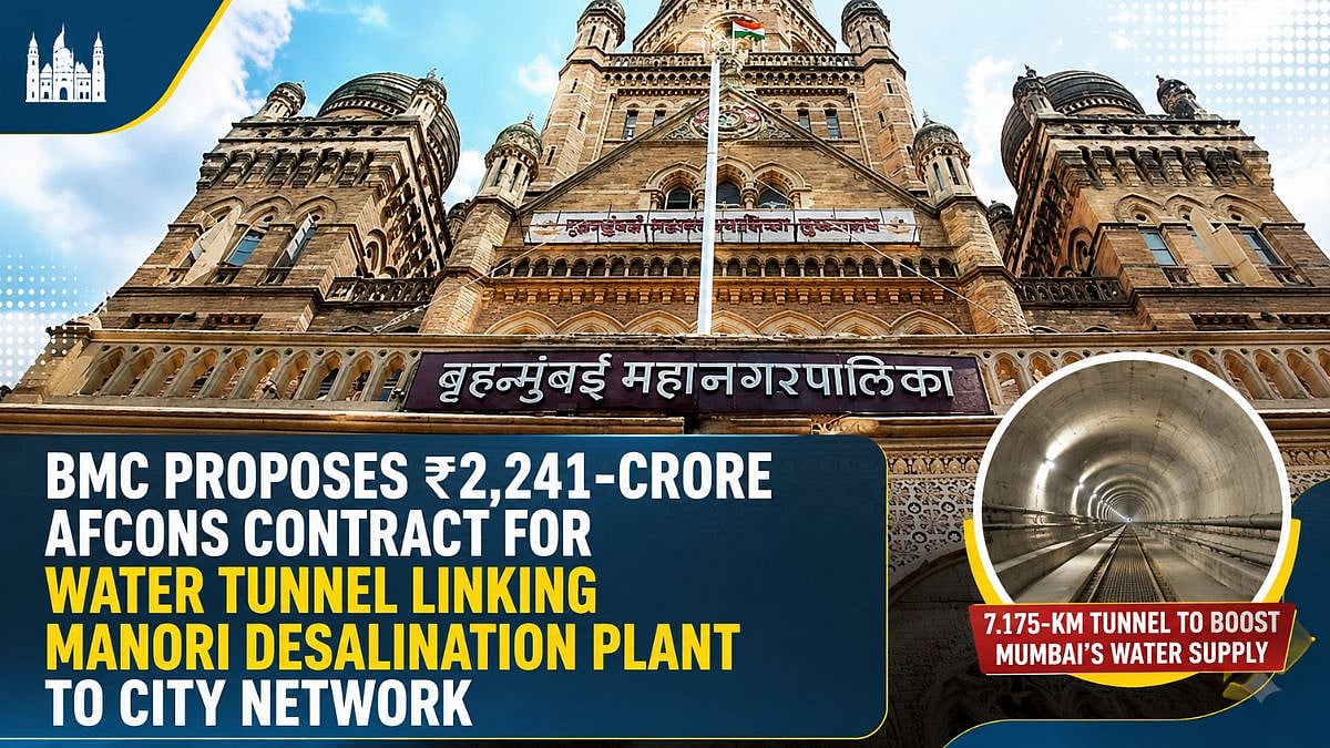 BMC Proposes ₹2,241-Crore Water Tunnel Contract