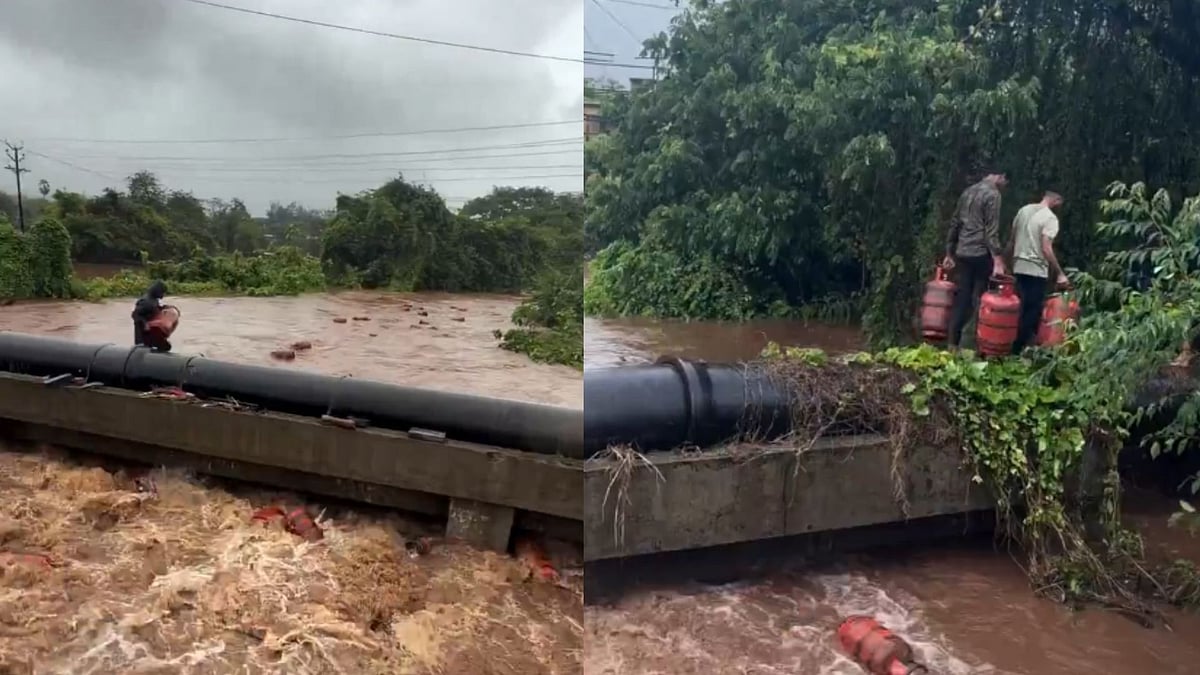 Floods Sweep Away 3,000 LPG Cylinders in Raigad