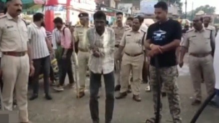 Cow Slaughter Accused Paraded Through Ujjain Streets